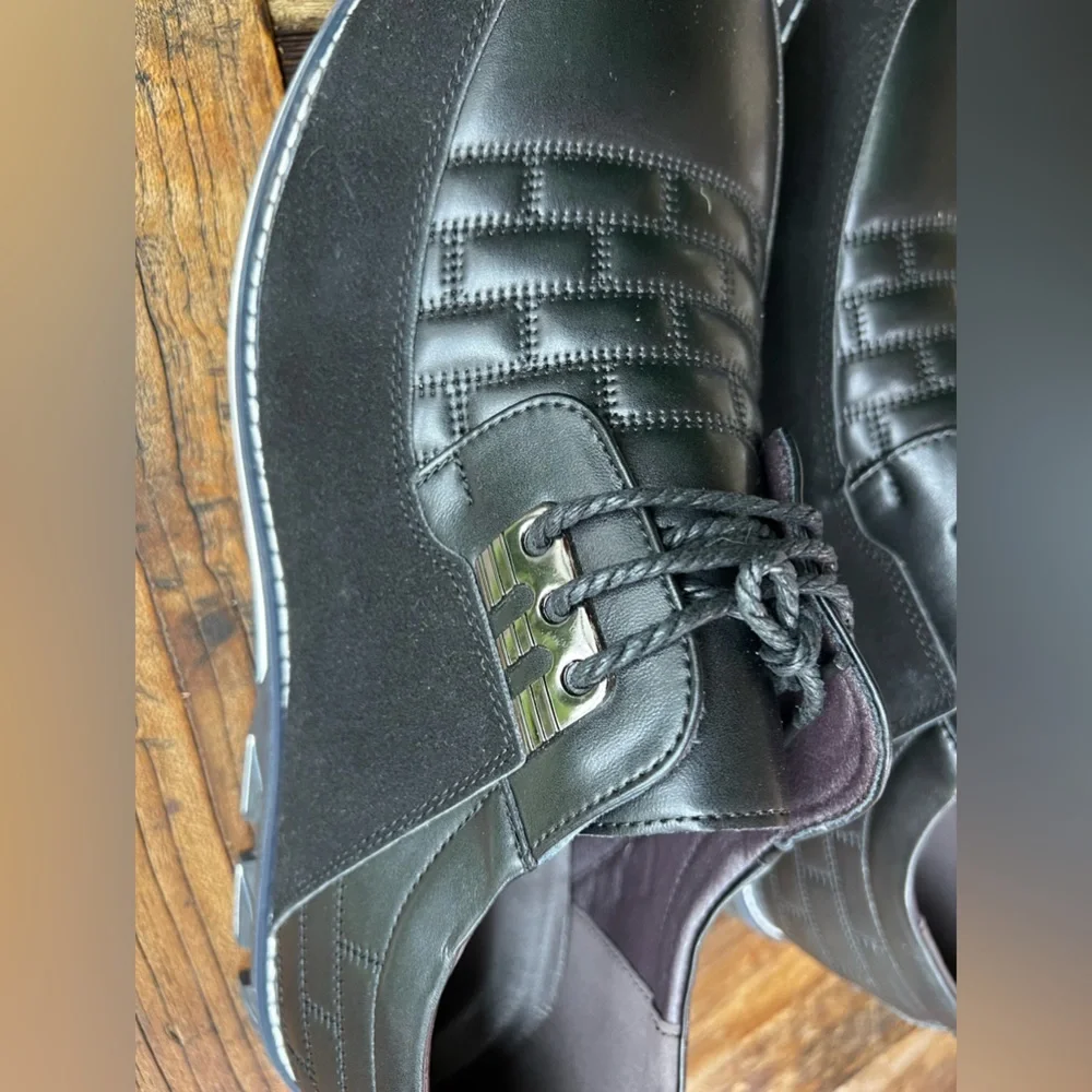 GATSBY Oxford Derby Leather Lace Up Black Men's Size 17 US 52 EU. NWOT (…